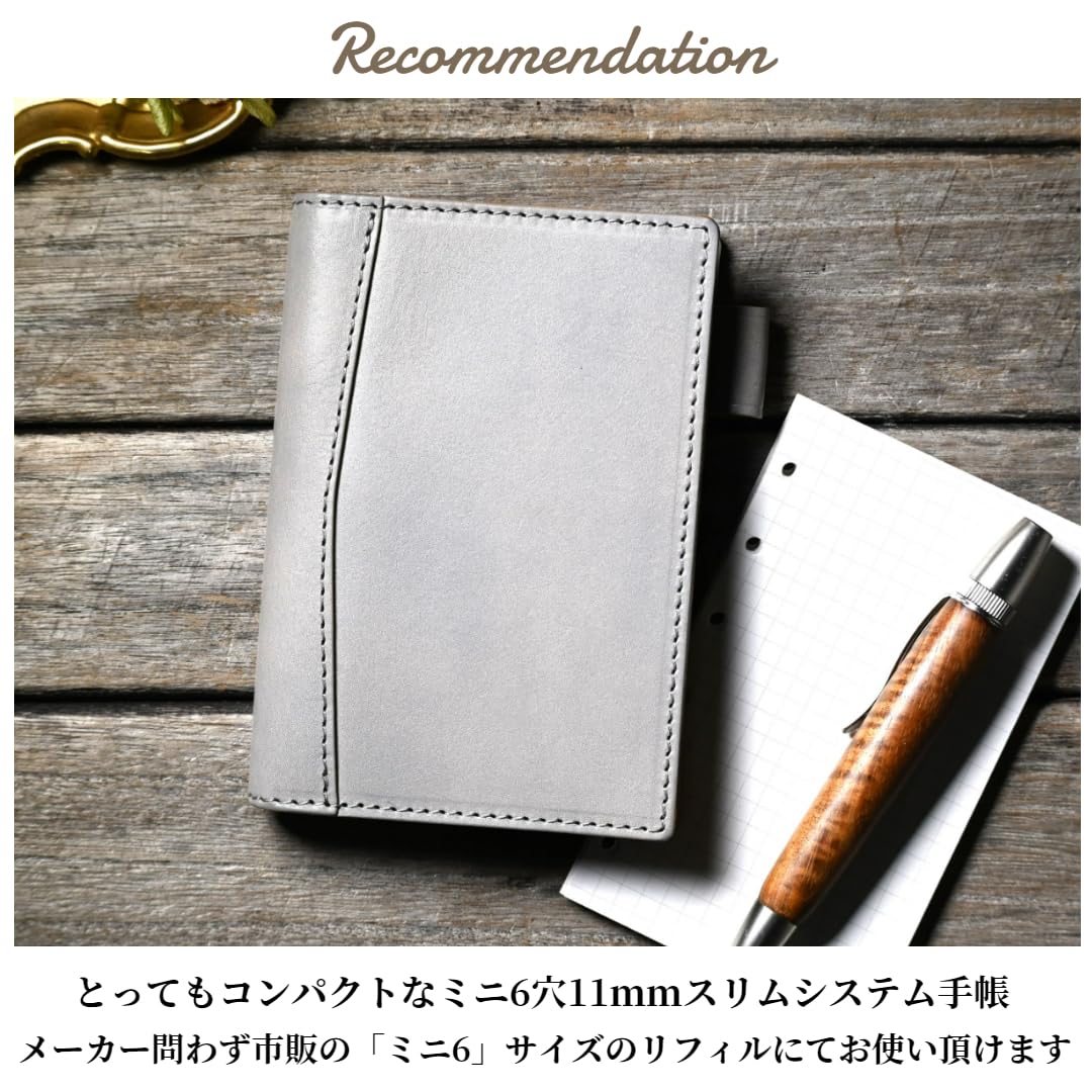 Amazon.co.jp: BlancCouture システム手帳 ミニ6 サイズ 本革 11mm